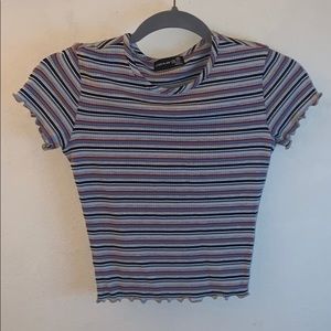 striped women’s crop top